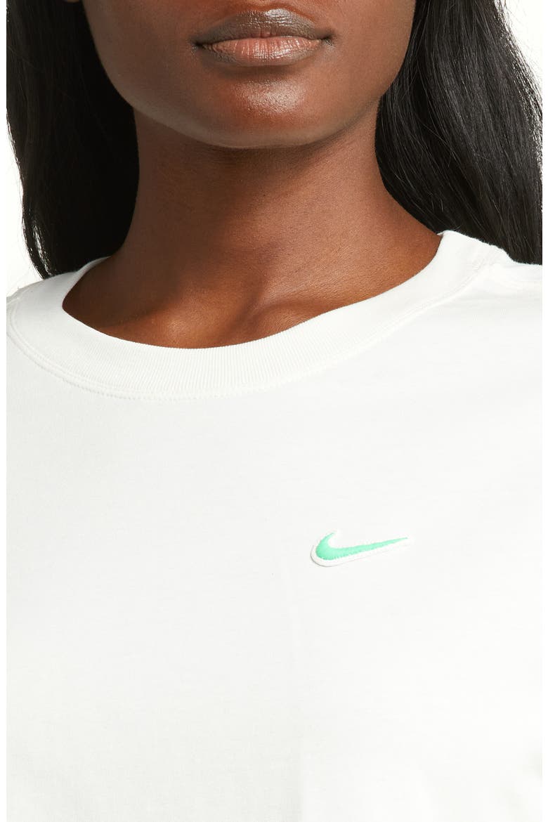 Sportswear Crop T-Shirt, Alternate, color, SAIL/ LIGHT BROWN/ GREEN SHOCK