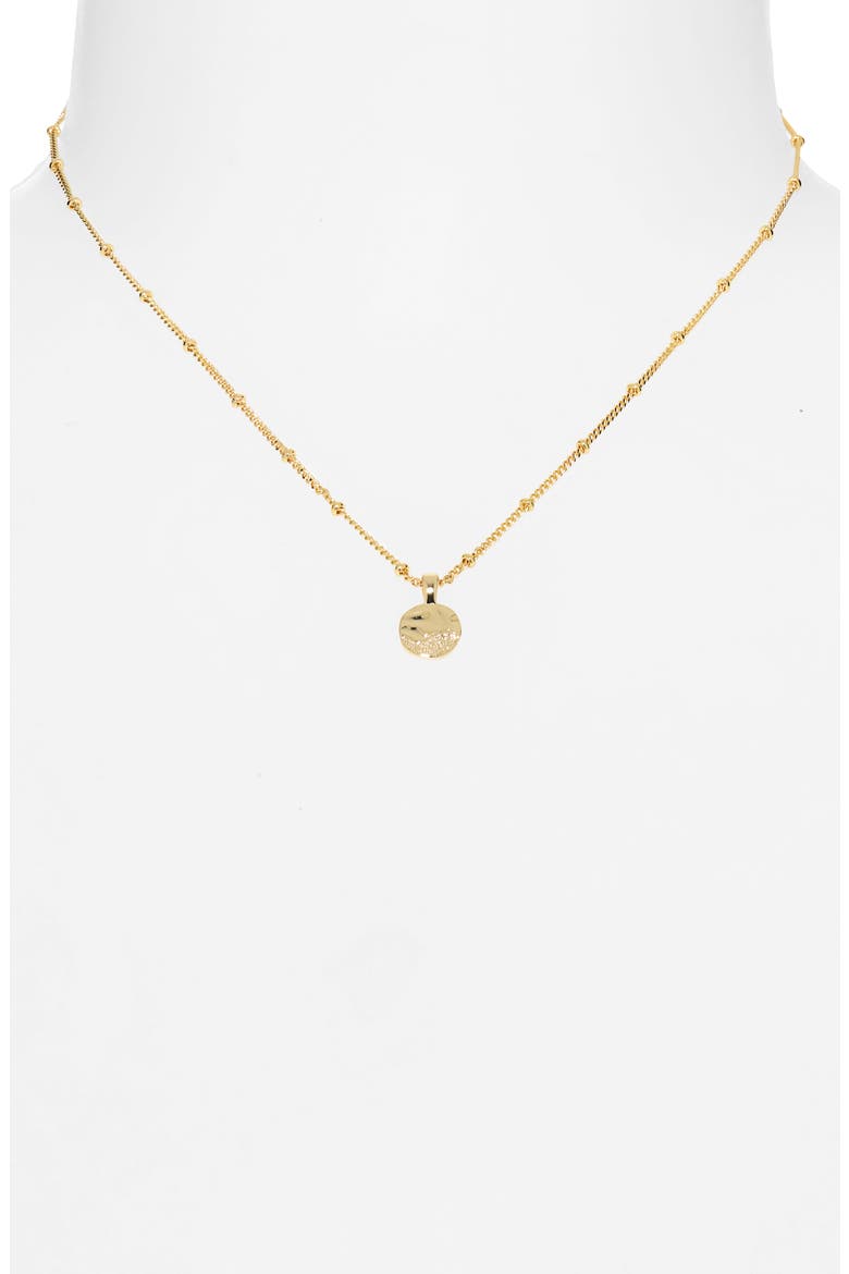 Shorebreak Coin Pendant Necklace, Alternate, color, GOLD