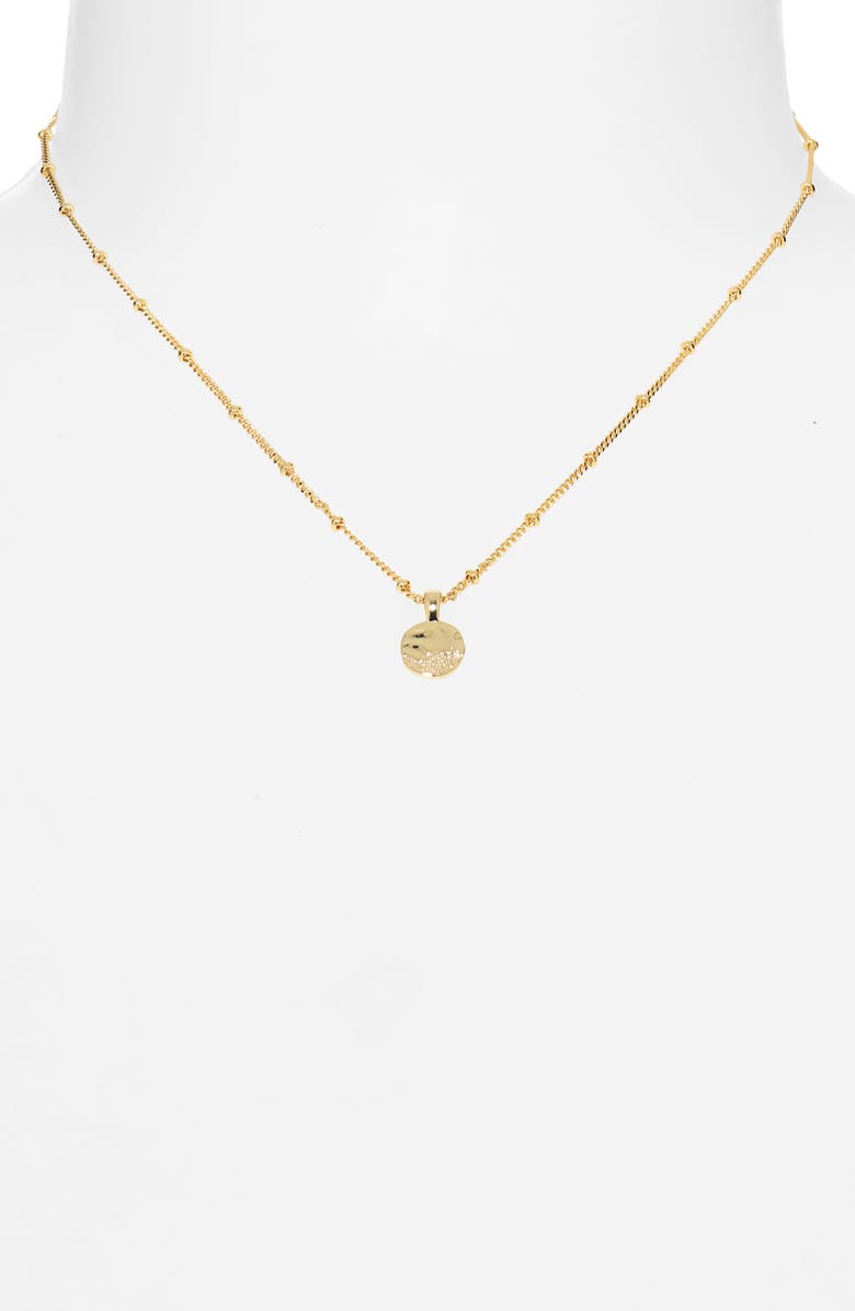 gorjana Shorebreak Coin Pendant Necklace, Alternate, color, 