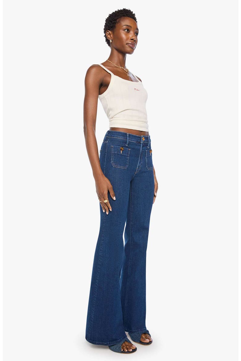 The Patch Pocket Doozy Flare Jeans, Alternate, color, RETROGRADE RODEO