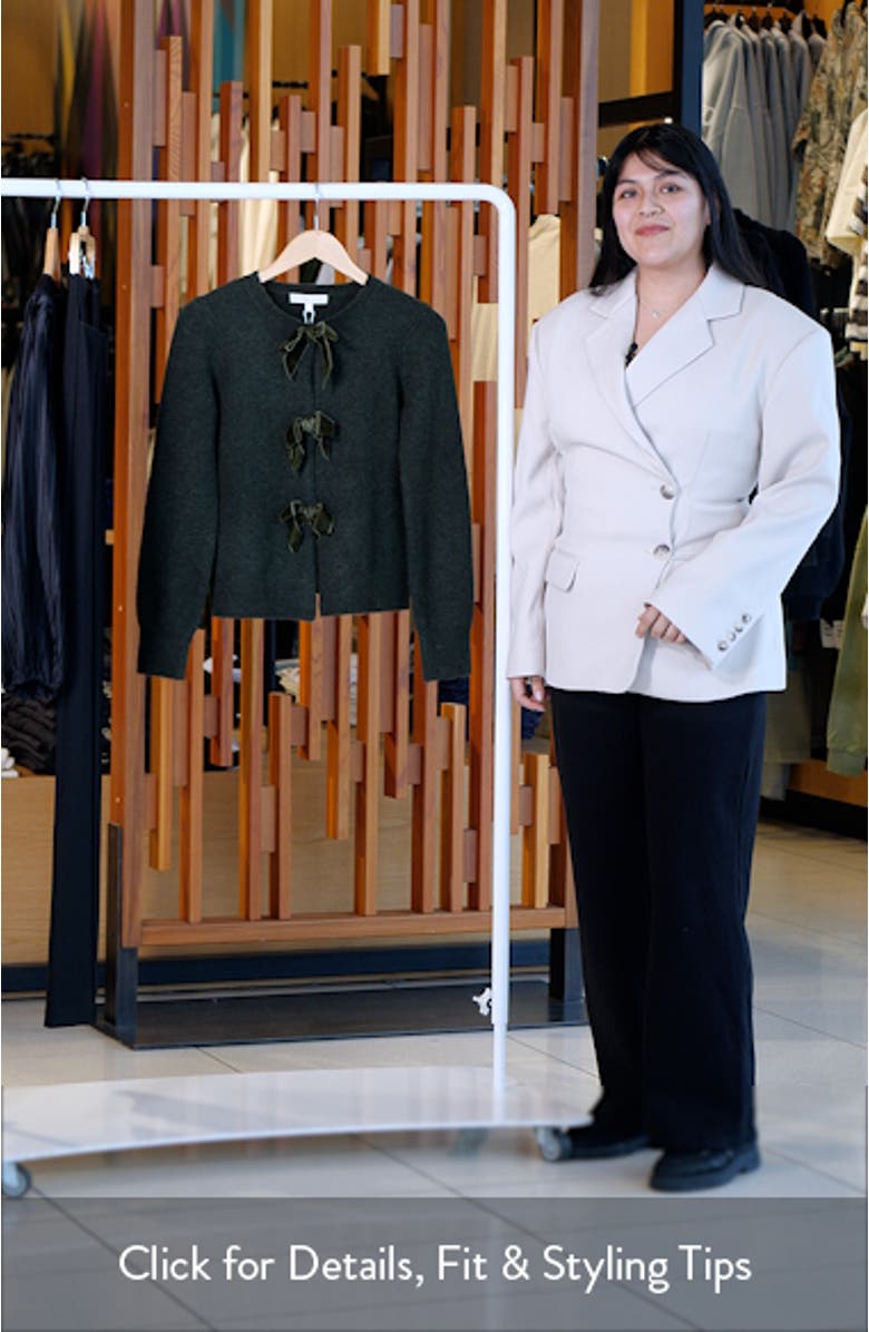 Kayla Velvet Bow Front Cardigan, sales video thumbnail