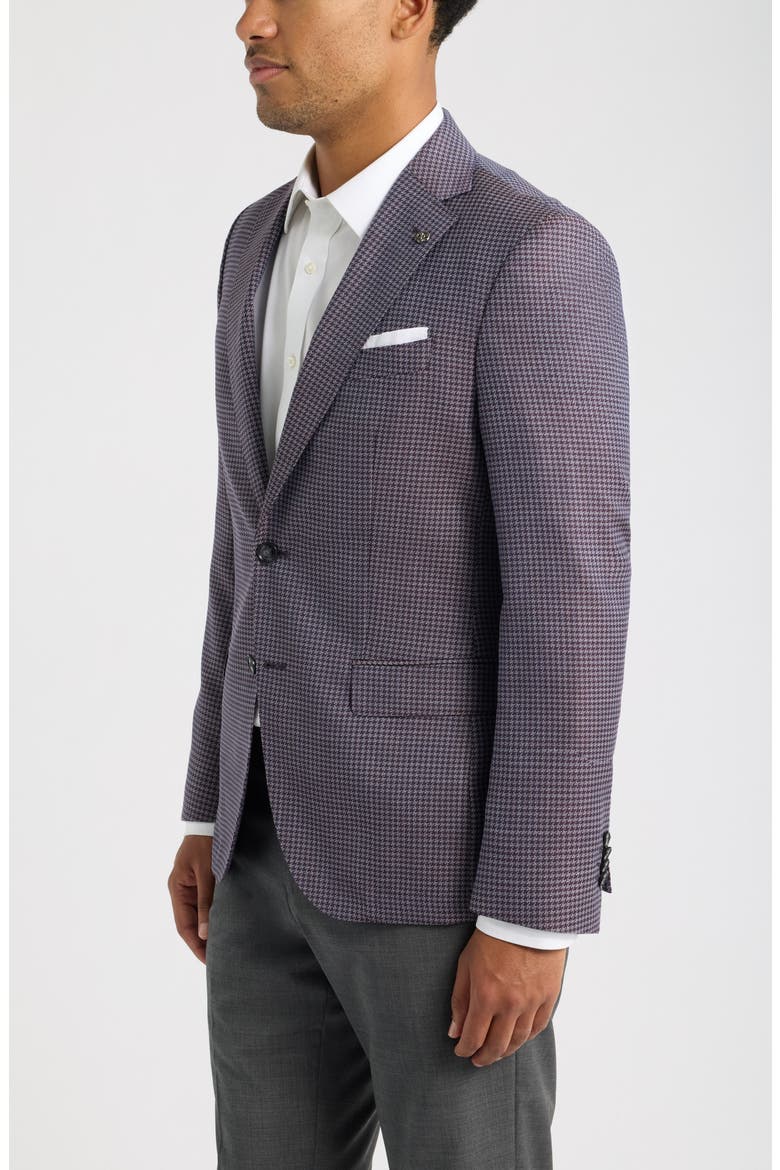 Hutson Slim Fit Purple Houndstooth Virgin Wool Sport Coat, Alternate, color, MEDIUM PURPLE
