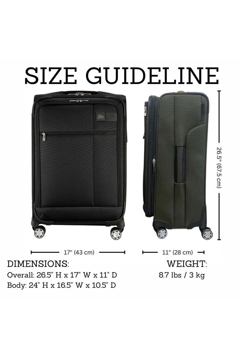 Sigma 7.0 Softside Expandable 24" Medium Checked Spinner Luggage, Alternate, color, Pine