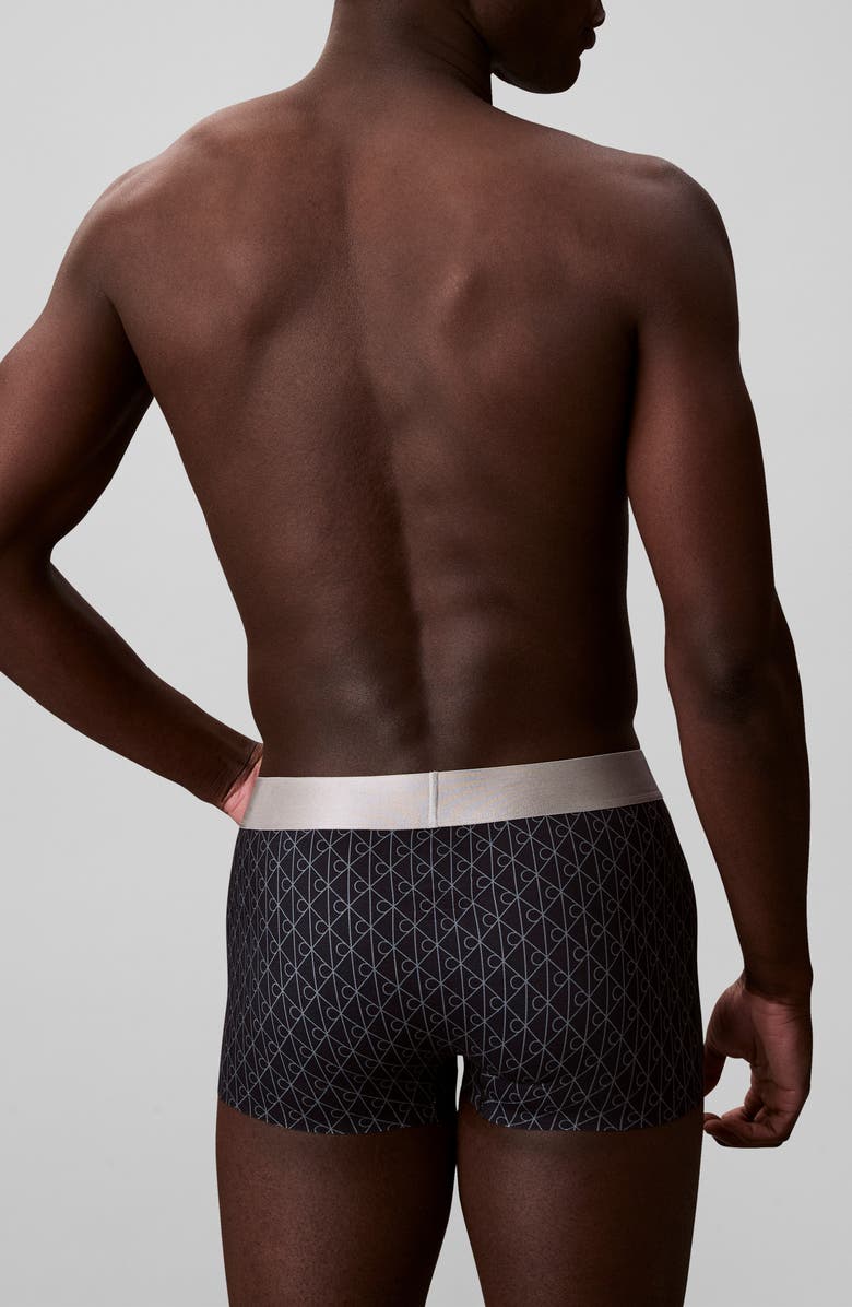 Calvin Klein Low Rise Brushed Microfiber Jersey Boxer Briefs, Alternate, color, Black/ Ashford Gray