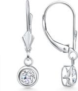 Bliss Diamond F/VS 1.80Ct Diamond Lab Grown Dangle Lever Back Hoop Earrings 14k Gold