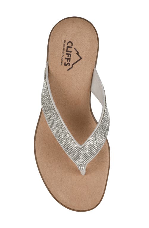 Cliffs By White Mountain Becharm Sandal In Ecru Fabric