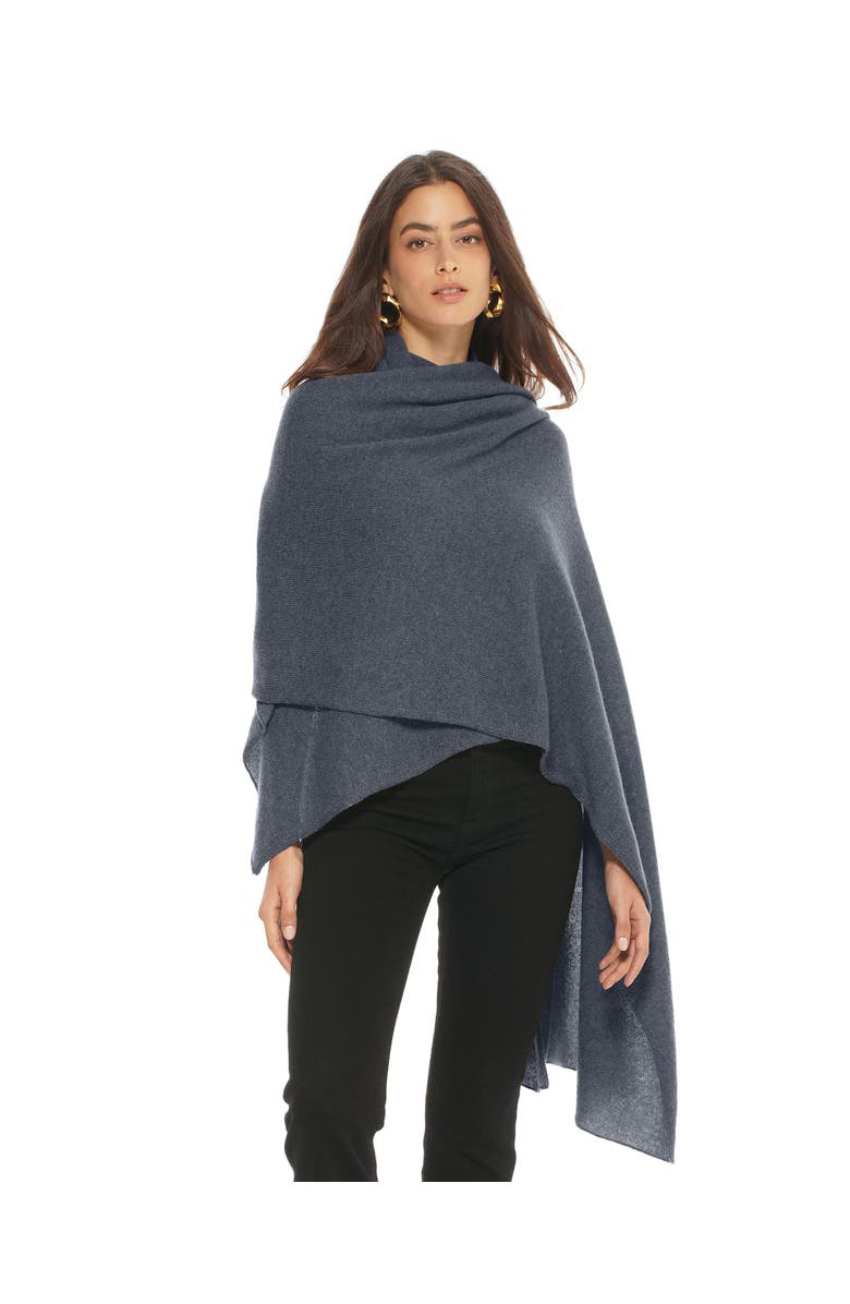 Monticelli Cashmere Pure Cashmere Feather-Light Maxi Wrap Stole, Main, color, Charcoal
