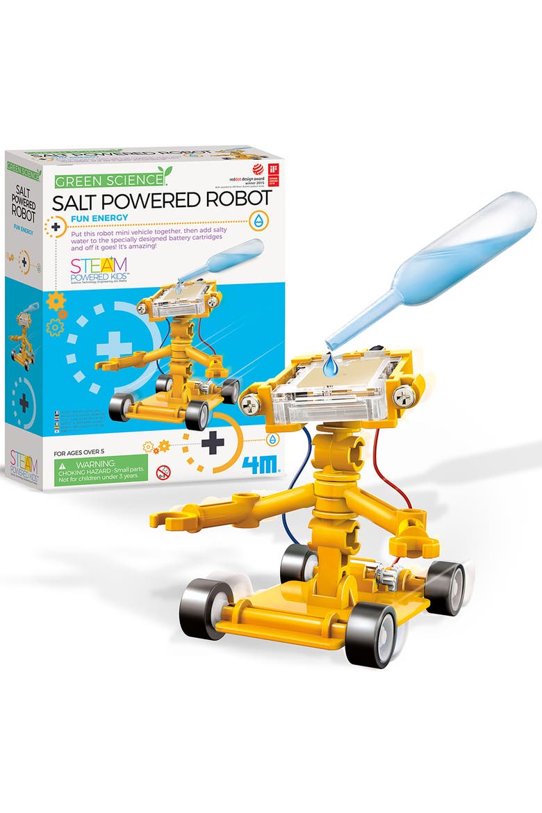 Green Science Salt Powered Robot, DIY Mini Building Kit, Kids 5+, Alternate, color, Multicolored