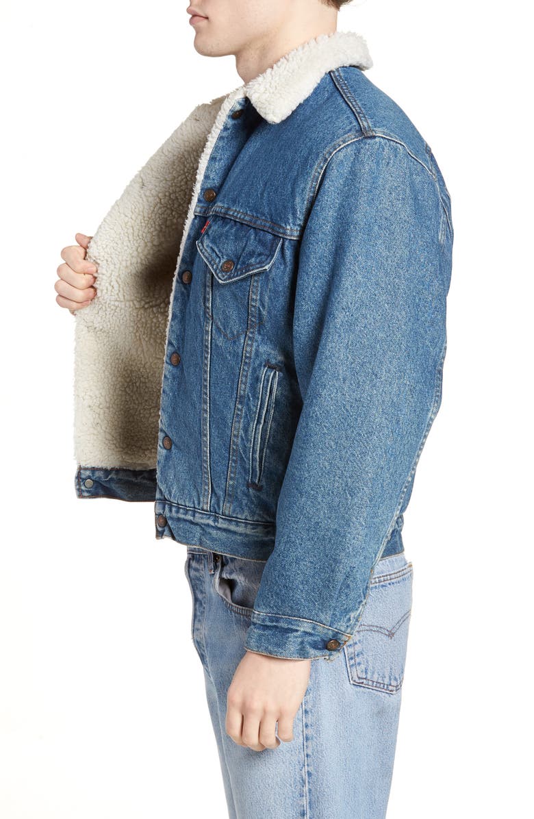 Levi's<sup>®</sup> Authorized Vintage Fleece Lined Denim Jacket, Alternate, color, 