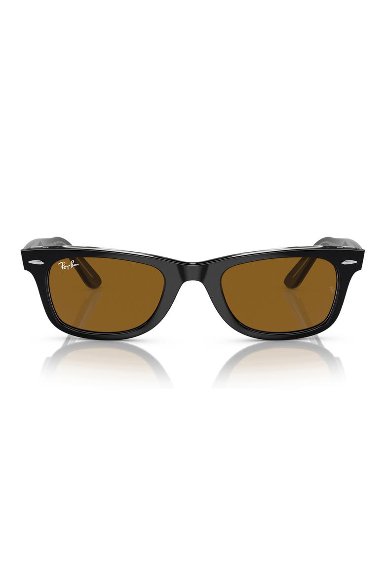 54mm Wayfarer Sunglasses, Main, color, BROWN