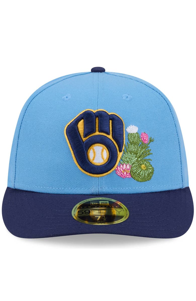 New Era Men's New Era  Light Blue/Navy Milwaukee Brewers 2026 Spring Training Low Profile 59FIFTY Fitted Hat, Alternate, color, Light Blue