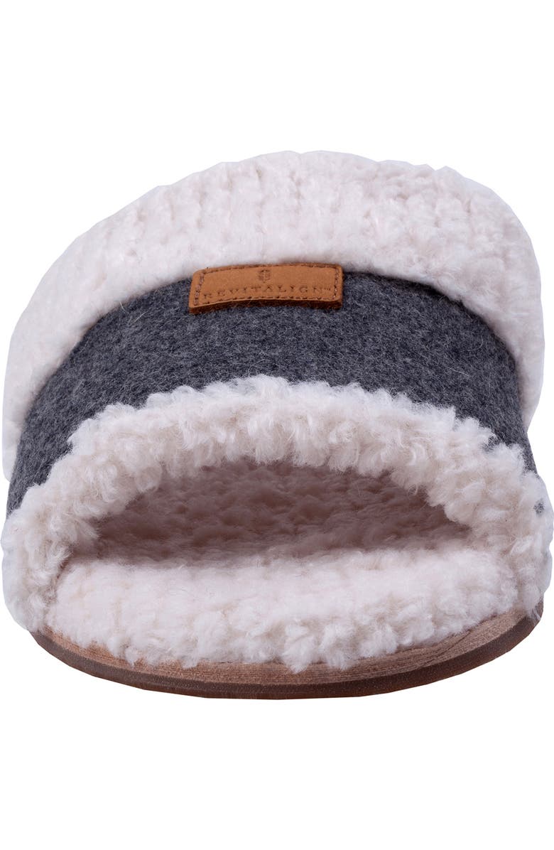 Revitalign Juniper Faux Shearling Orthotic Slipper, Alternate, color, Charcoal