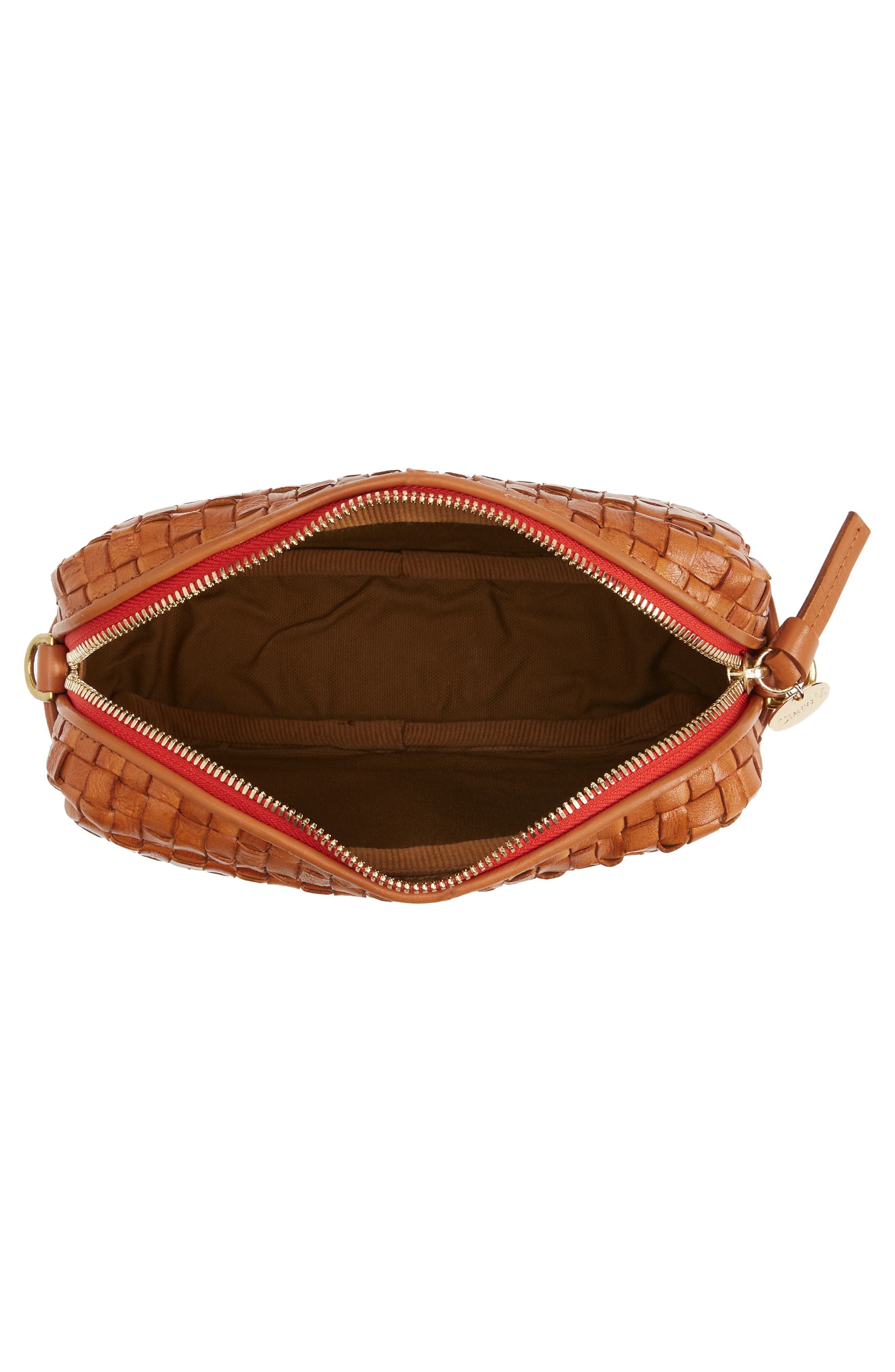 Clare V. Midi Sac Woven Leather Crossbody Bag, Alternate, color, 