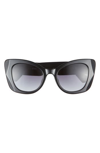 Kurt Geiger London 52mm Gradient Cat Eye Sunglasses In Gray