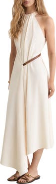 Reiss Evie Halter Neck Midi Dress