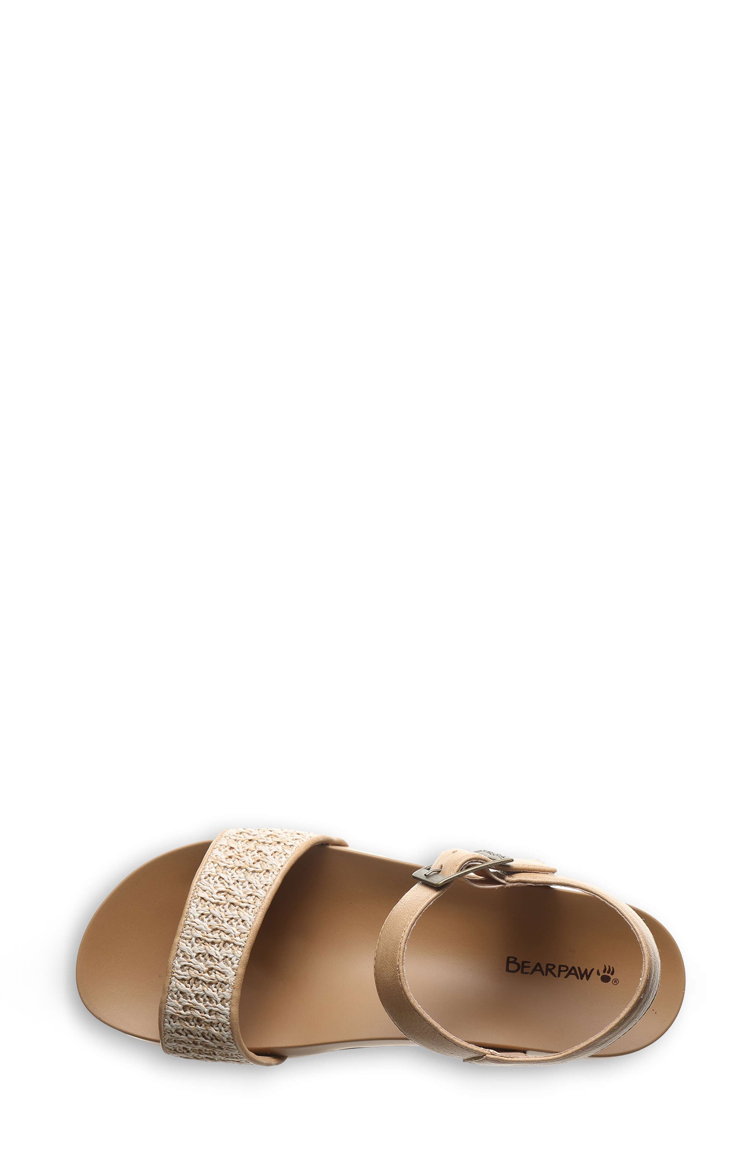 Orion Faux Leather Platform Sandal, Alternate, color, NATURAL