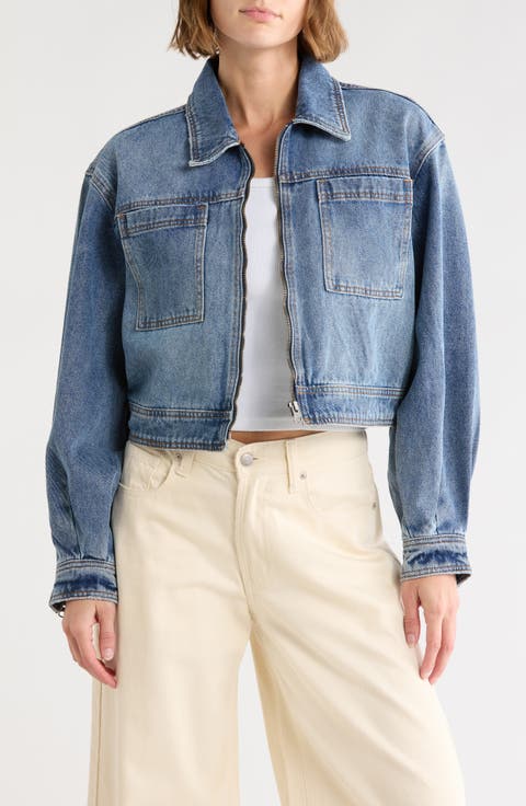 Blouson Sleeve Crop Jacket
