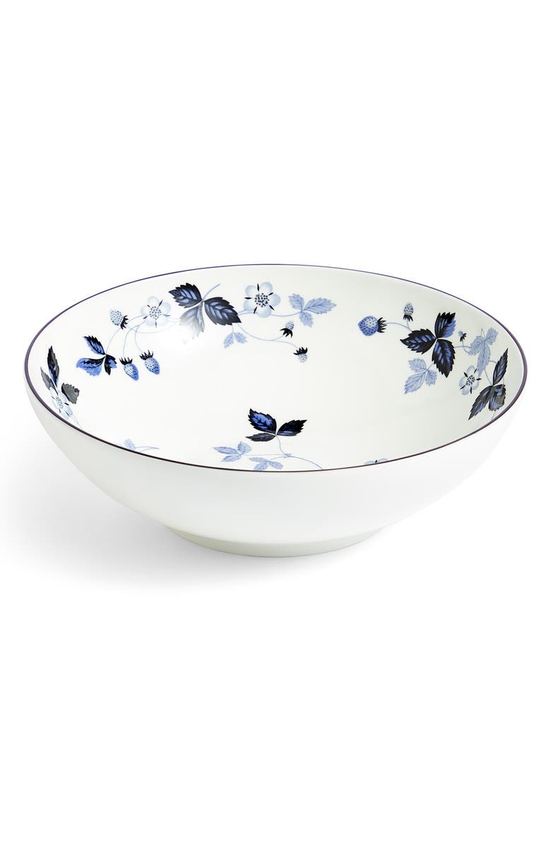 Wedgwood Wild Strawberry Inky Blue Bone China Cereal Bowl, Main, color, Blue