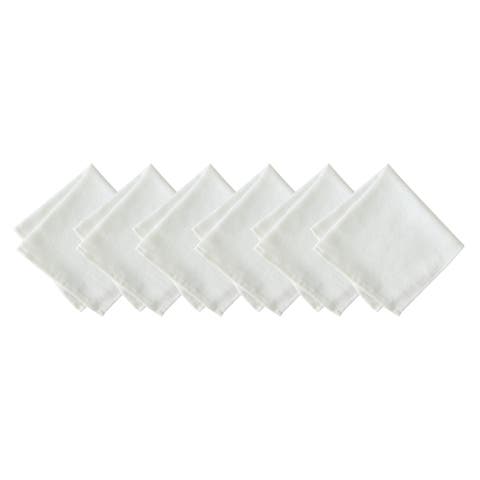 Bristow Solid Texture Napkins Set Of 6 White - 20"w X 20"l