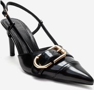Prologue Shoes Noen Buckle Pointed Toe Stiletto Pump
