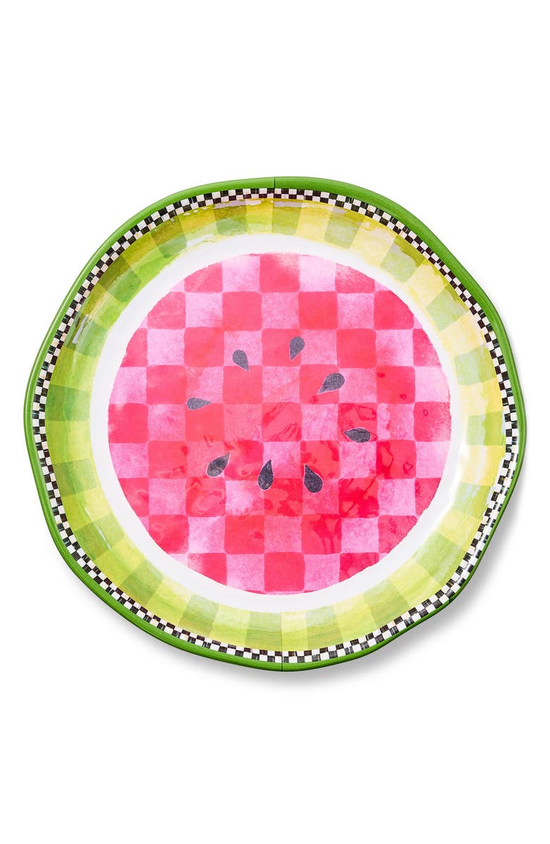 MACKENZIE CHILDS Watermelon Large Melamine Platter, Alternate, color, Green