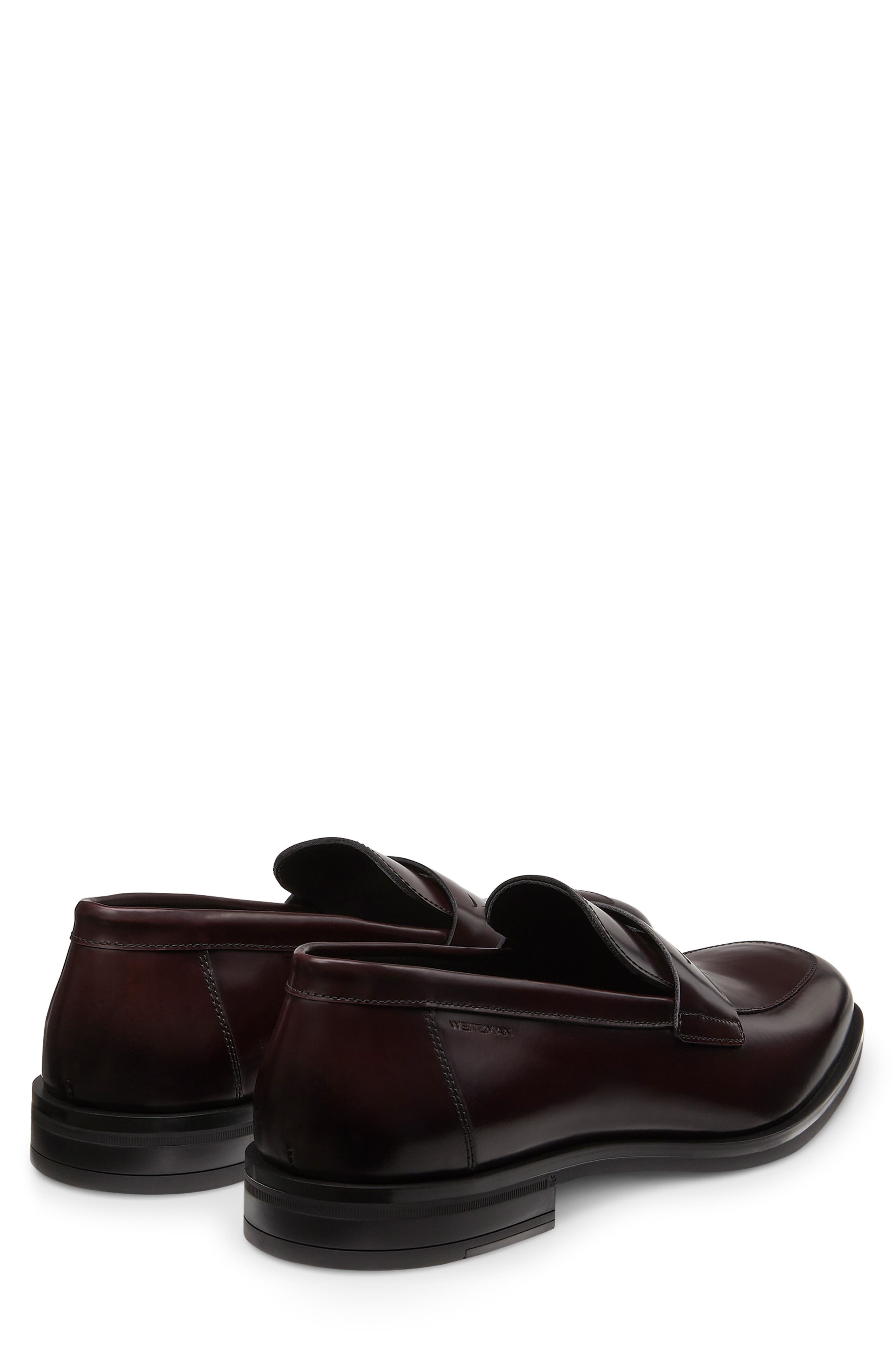 Stuart Weitzman Club Classic Penny Loafer, Alternate, color, Burgundy