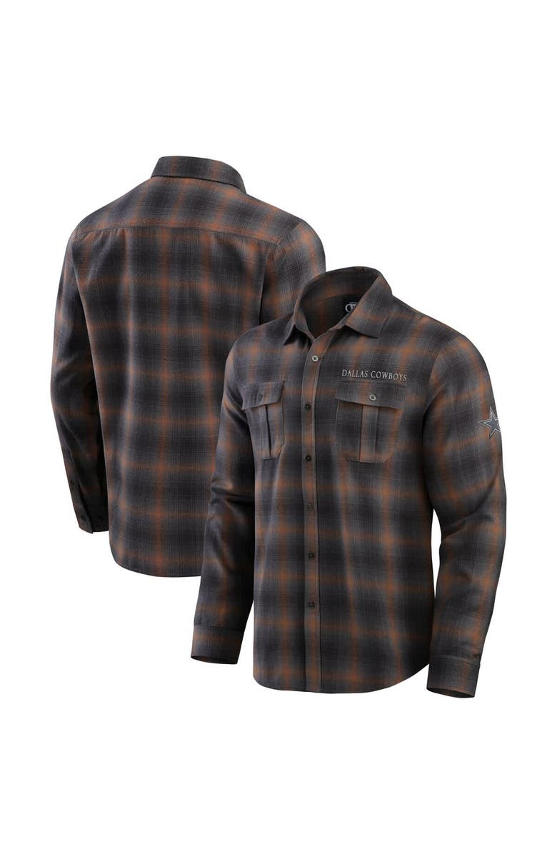 Darius Rucker Collection by Fanatics Men's Darius Rucker Collection by Fanatics Charcoal Dallas Cowboys Classic Flannel Long Sleeve Button-Up Shirt, Main, color, Charcoal