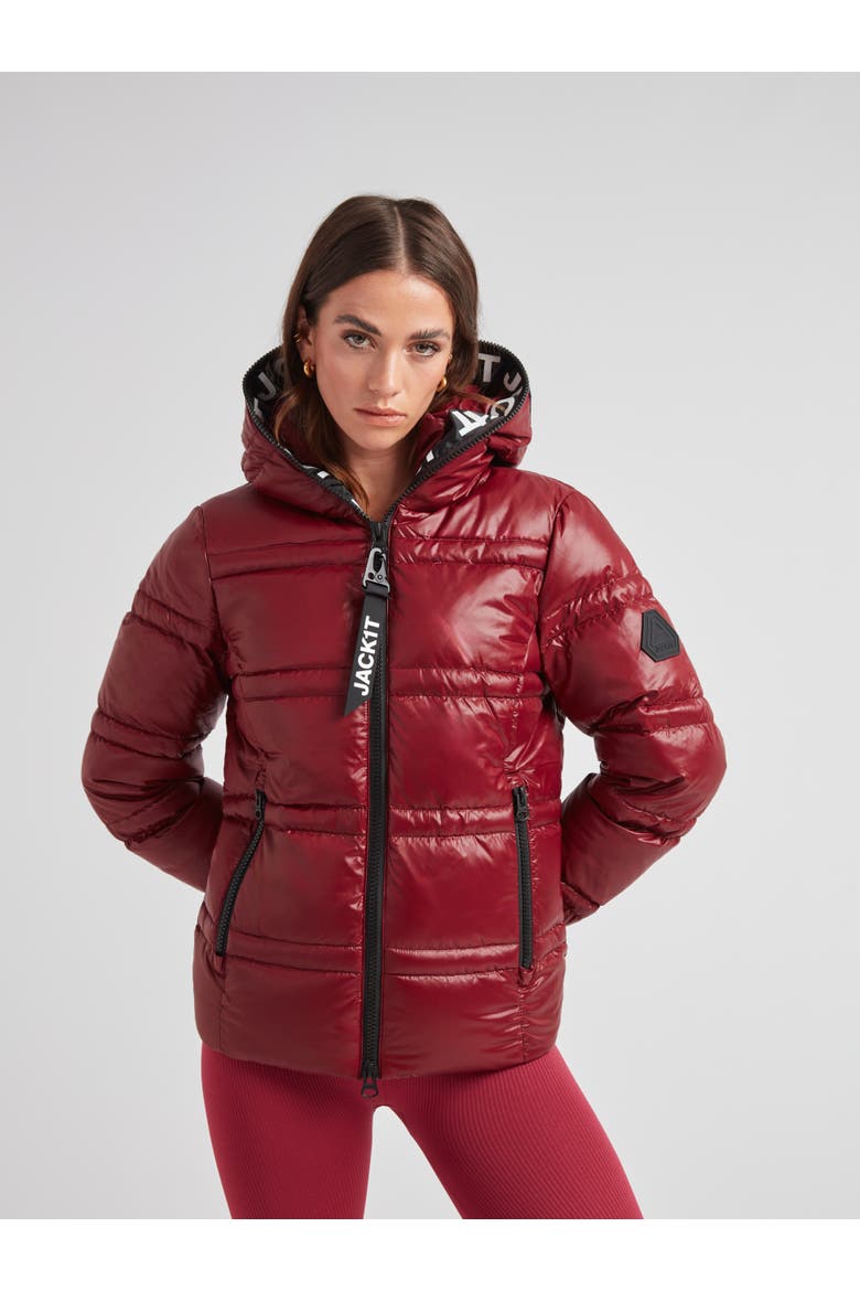 R4D Tramline Racer Hooded Puffer Jacket, Main, color, DARK CRANBERRY/BLACK