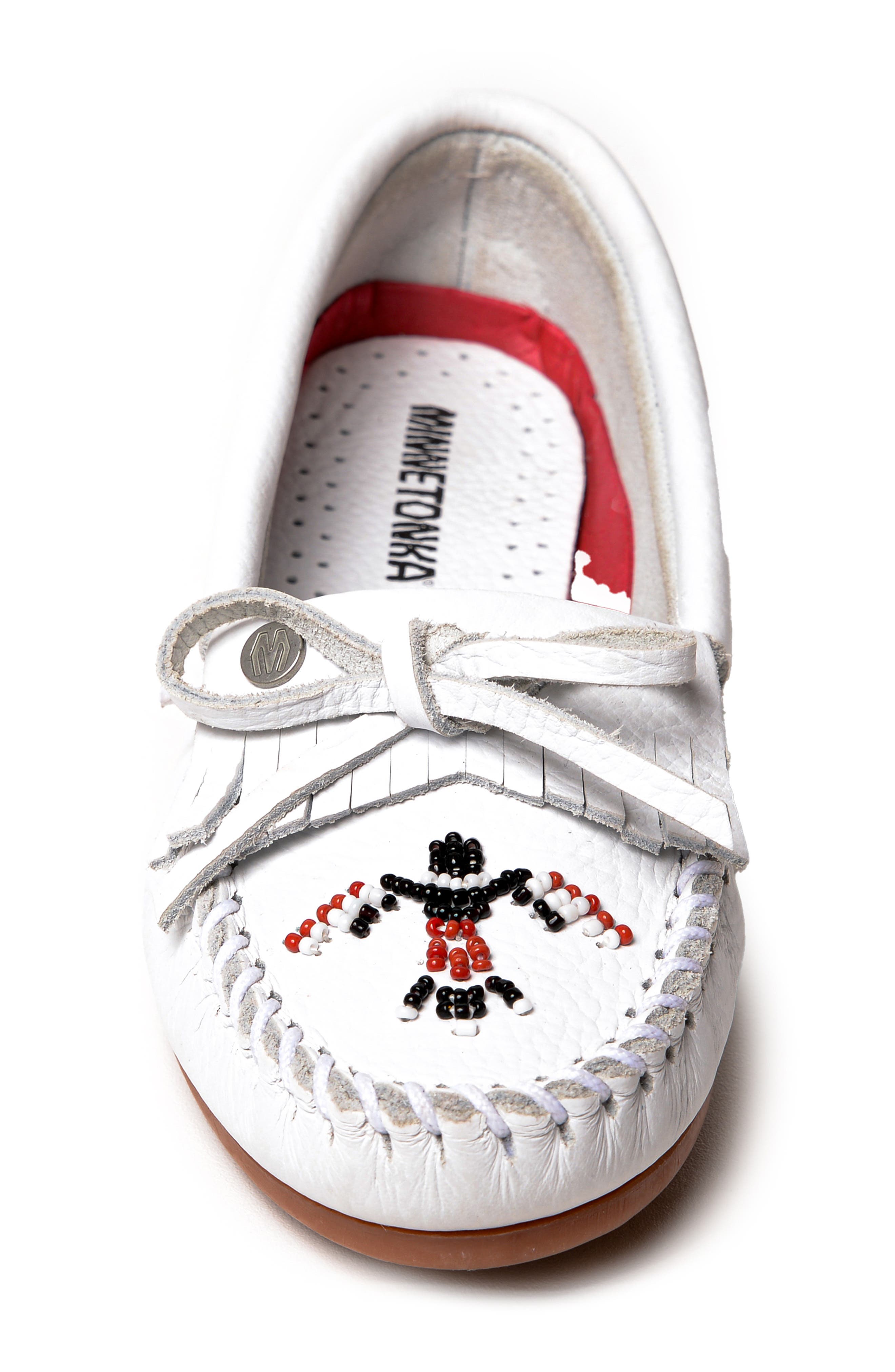 x Lucie Skjefte Thunderbird 'Animikii' Slipper, Alternate, color, WHITE