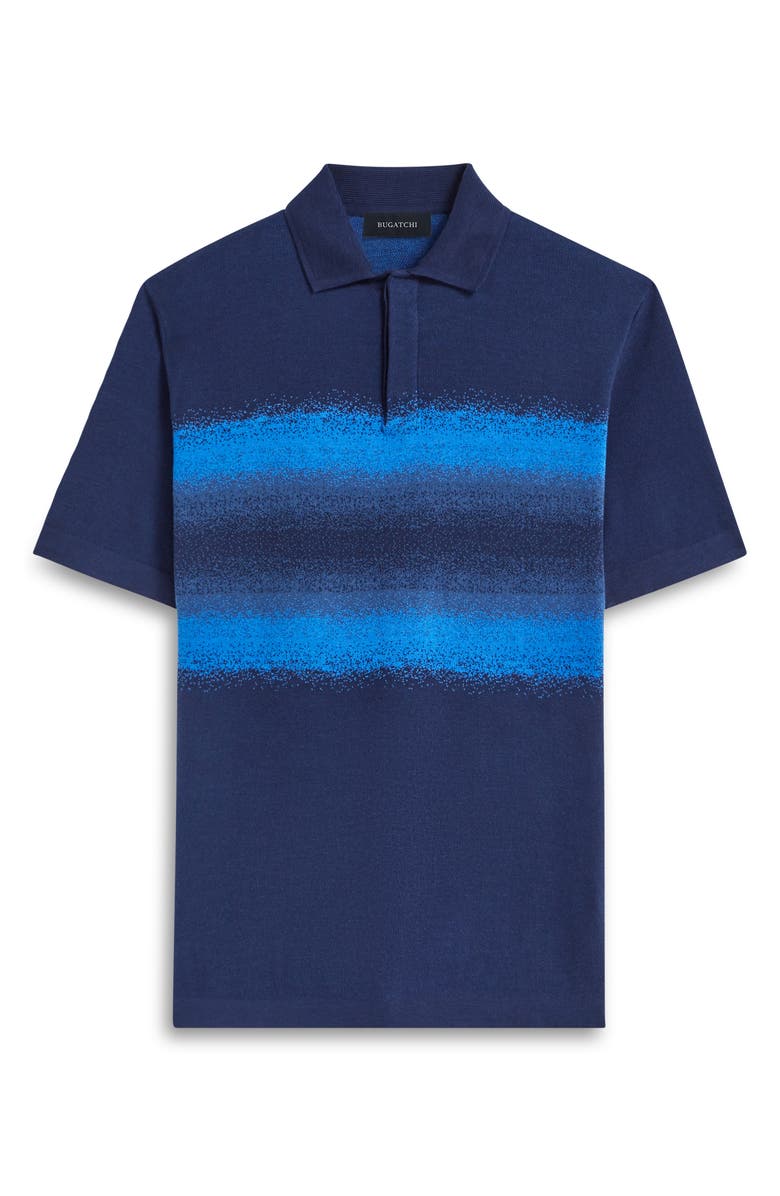 Bugatchi Cotton & Silk Polo, Alternate, color, Navy