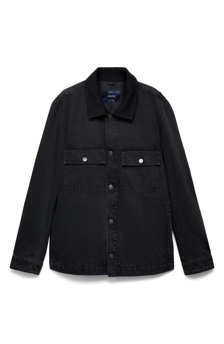 MANGO Denim Jacket, Alternate, color, Black Denim