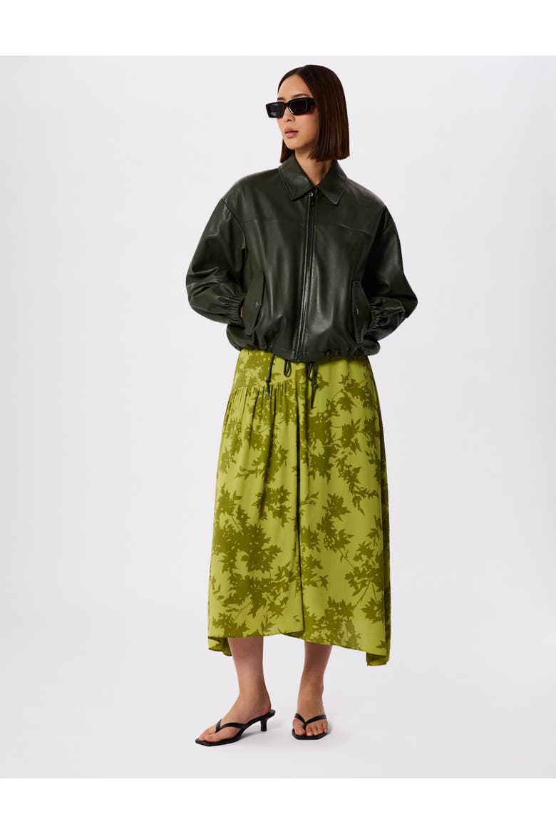 Floral Asymmetric Dress, Alternate, color, Grn/Multi