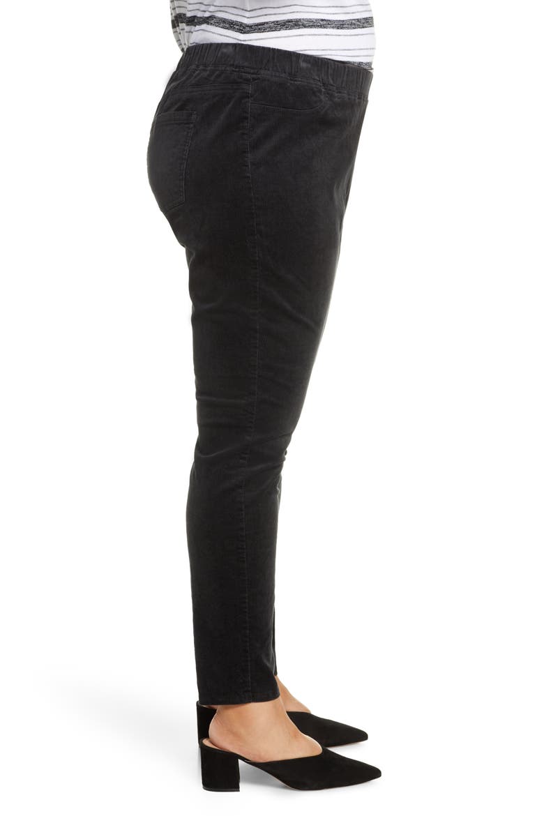 Organic Cotton Blend Denim Leggings, Alternate, color, CHARCOAL