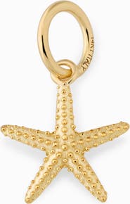Oradina 14K Yellow Gold Starfish Pendant Charm