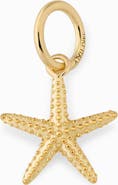 Oradina 14K Yellow Gold Starfish Pendant Charm