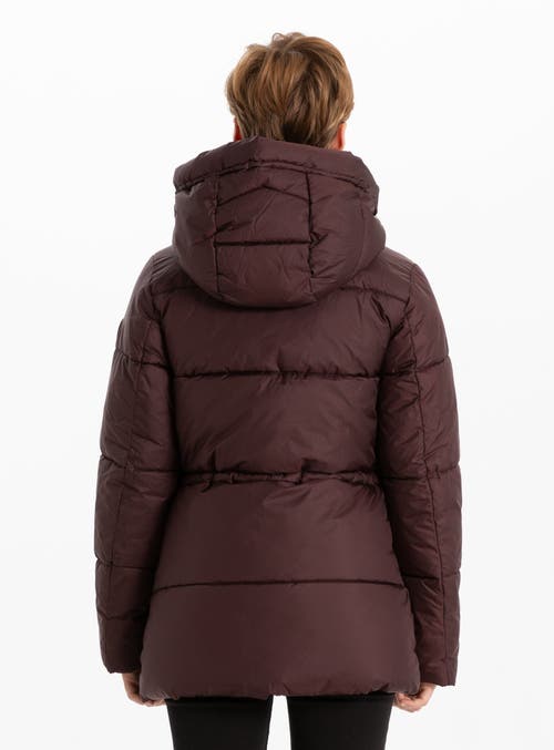 Point Zero Midlength Puffer In Merlot