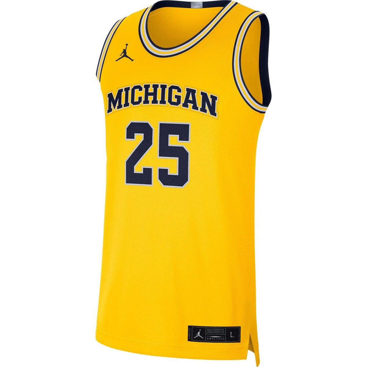 michigan jordan basketball jersey