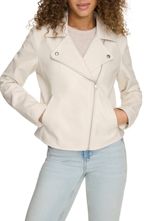 Levi's Core Faux Leather Moto Jacket In White