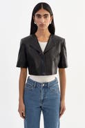 LAMARQUE Aviana | Collarless Leather Jacket
