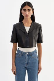 LAMARQUE Aviana | Collarless Leather Jacket