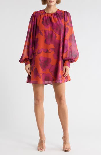 Hutch Twiggy Long Sleeve Shift Dress In Multi | ModeSens