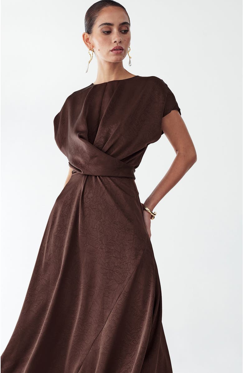 WILLA Veronica Dress, Alternate, color, Chocolate