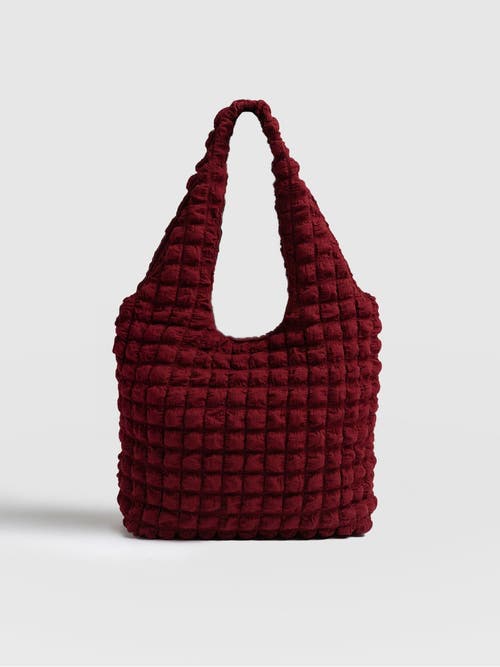 Saint And Sofia Saint + Sofia Soho Shoulder Tote Bag In Burgundy
