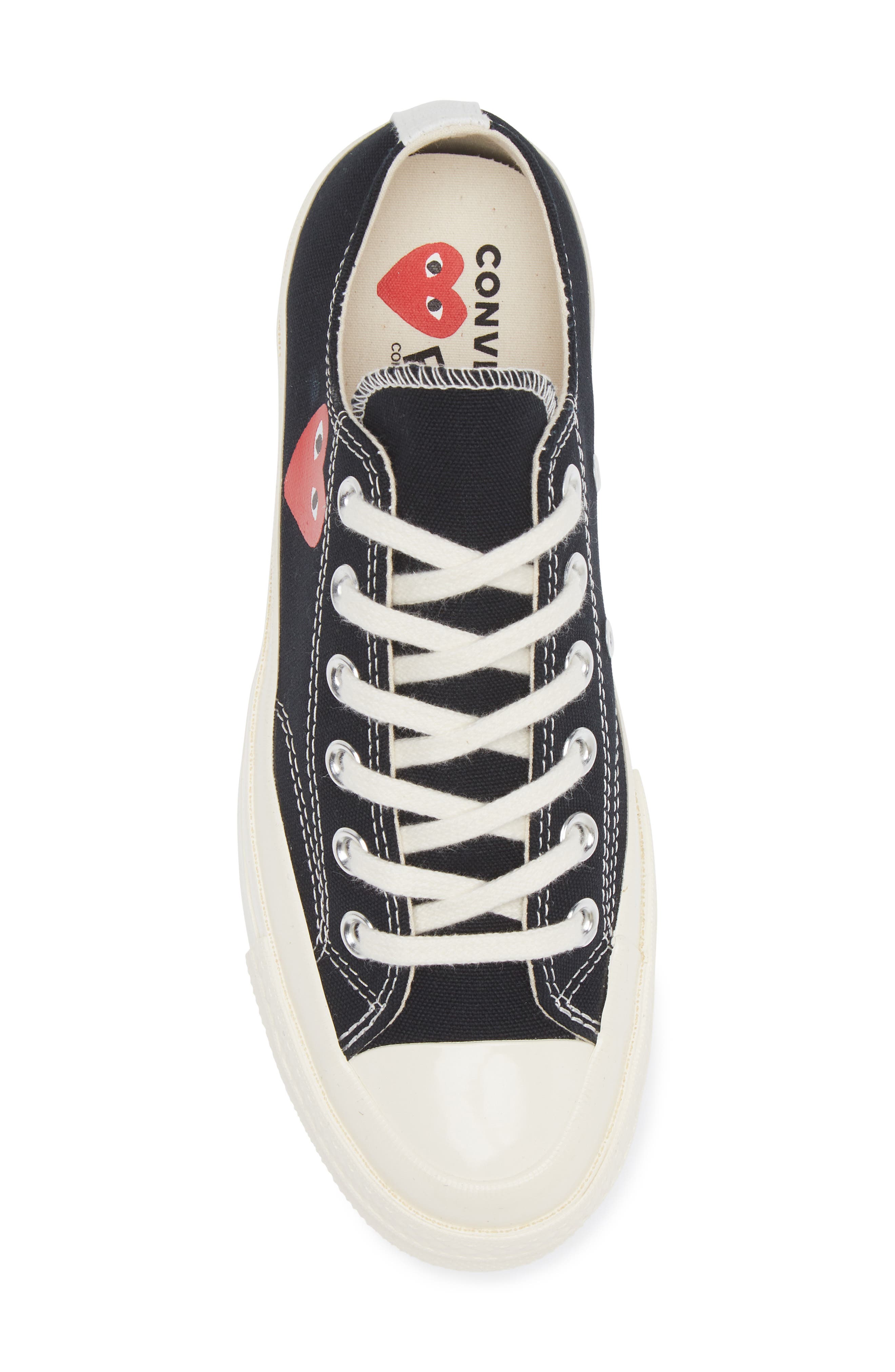Comme des Garçons PLAY x Converse Chuck Taylor<sup>®</sup> All Star<sup>®</sup> Heart Low Top Sneaker, Alternate, color, 