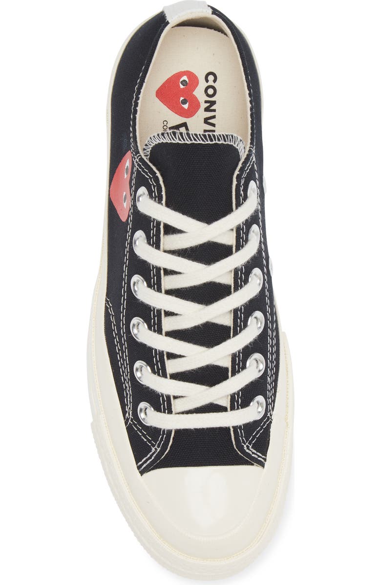 Comme des Garçons PLAY x Converse Chuck Taylor<sup>®</sup> All Star<sup>®</sup> Heart Low Top Sneaker, Alternate, color,
