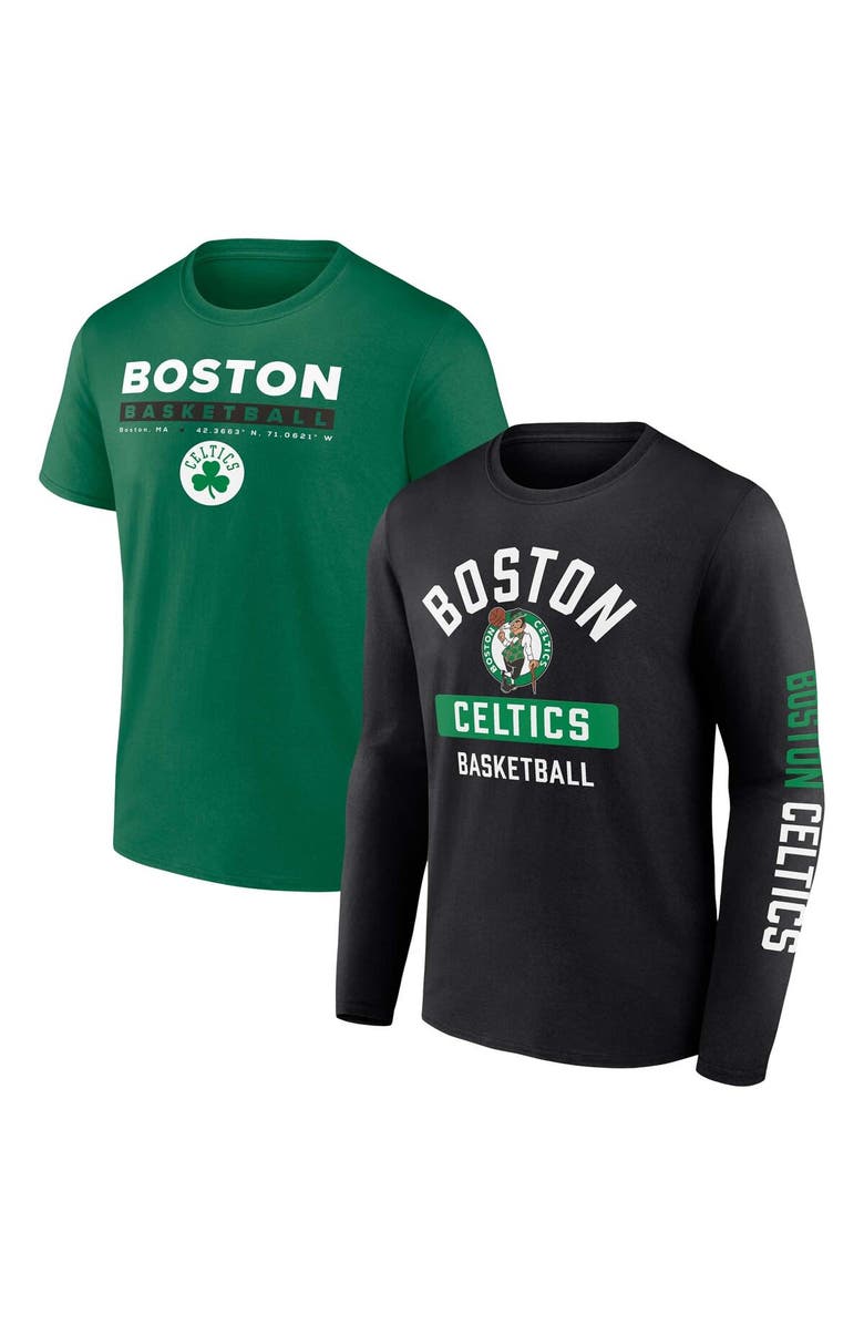 FANATICS Men's Fanatics Branded Kelly Green/Black Boston Celtics Two-Pack Just Net Combo Set, Alternate, color,