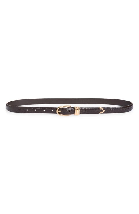 Janae Croc Embossed Belt