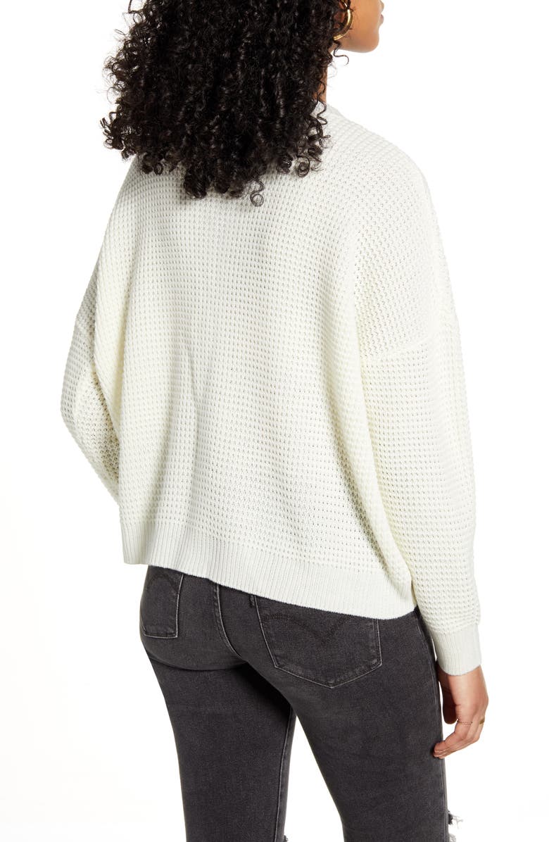 Cotton Emporium Oversize Ruched Drawstring Sweater, Alternate, color,