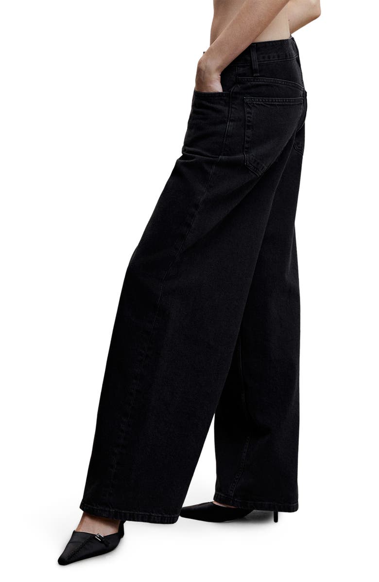 MANGO Low Rise Super Wide Leg Jeans, Alternate, color, 