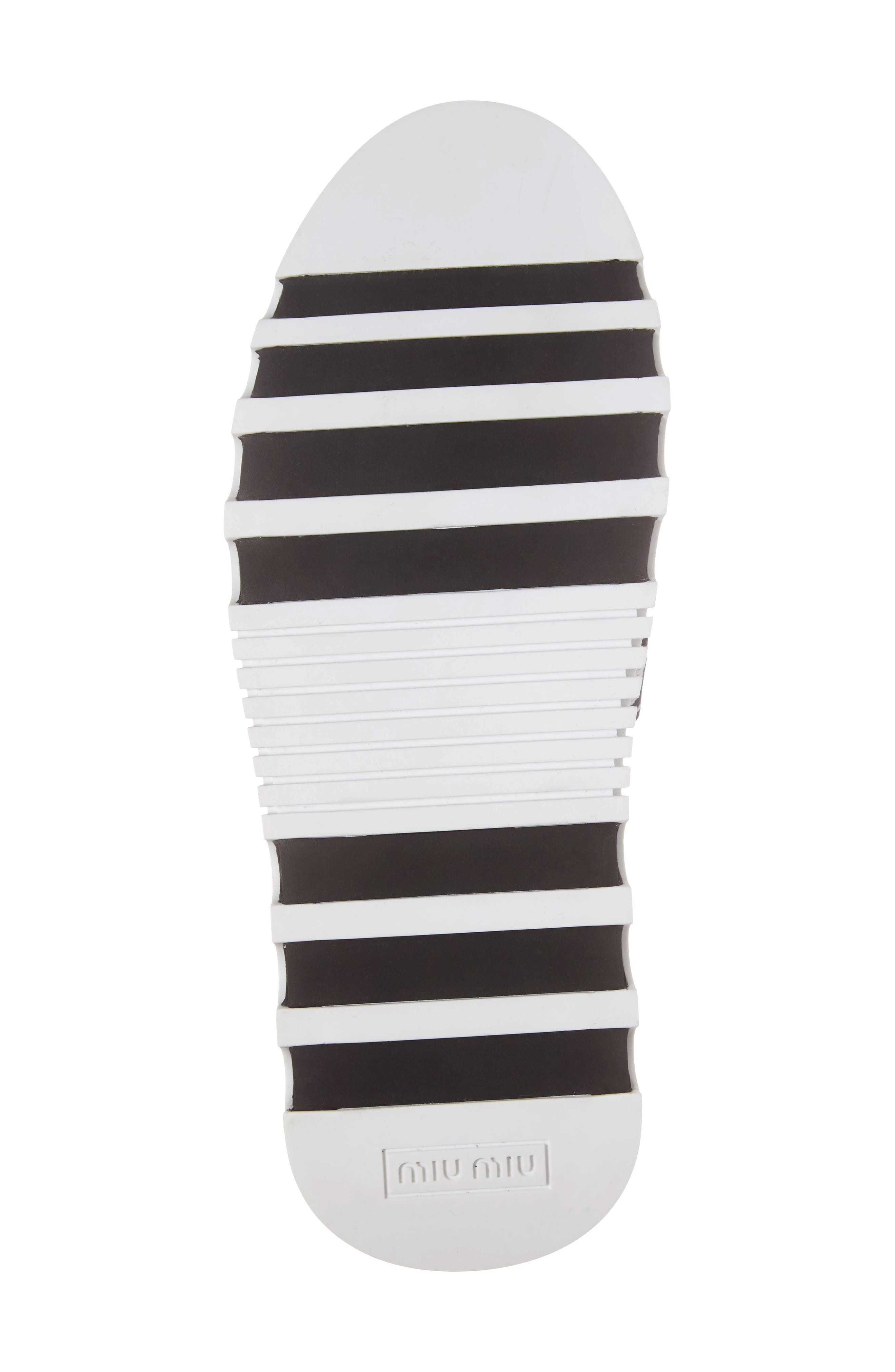 Miu Miu Logo Strap Platform Sneaker, Alternate, color, 